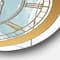 Designart 'Glam Cosmetics Blue Accessories Glam Wall Clock